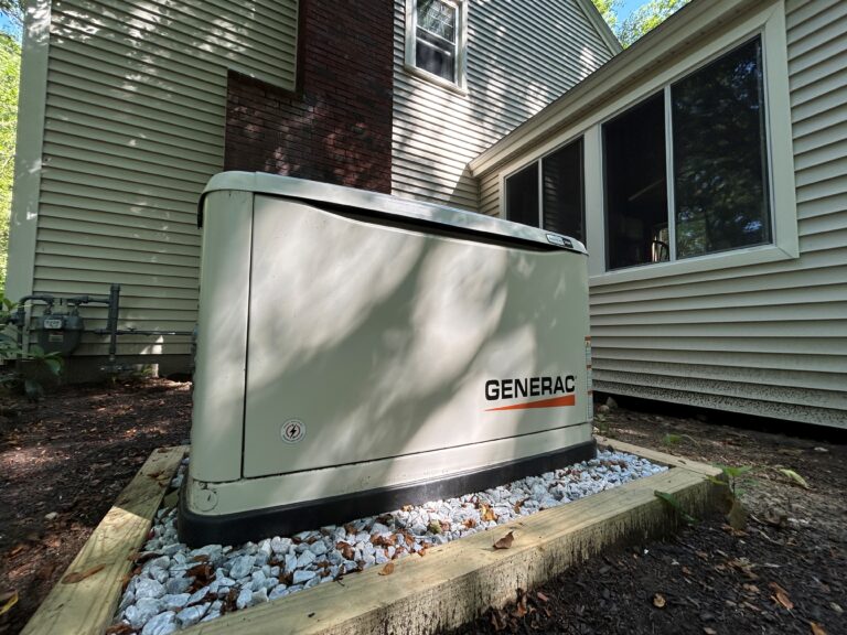 Generac generator powering a house