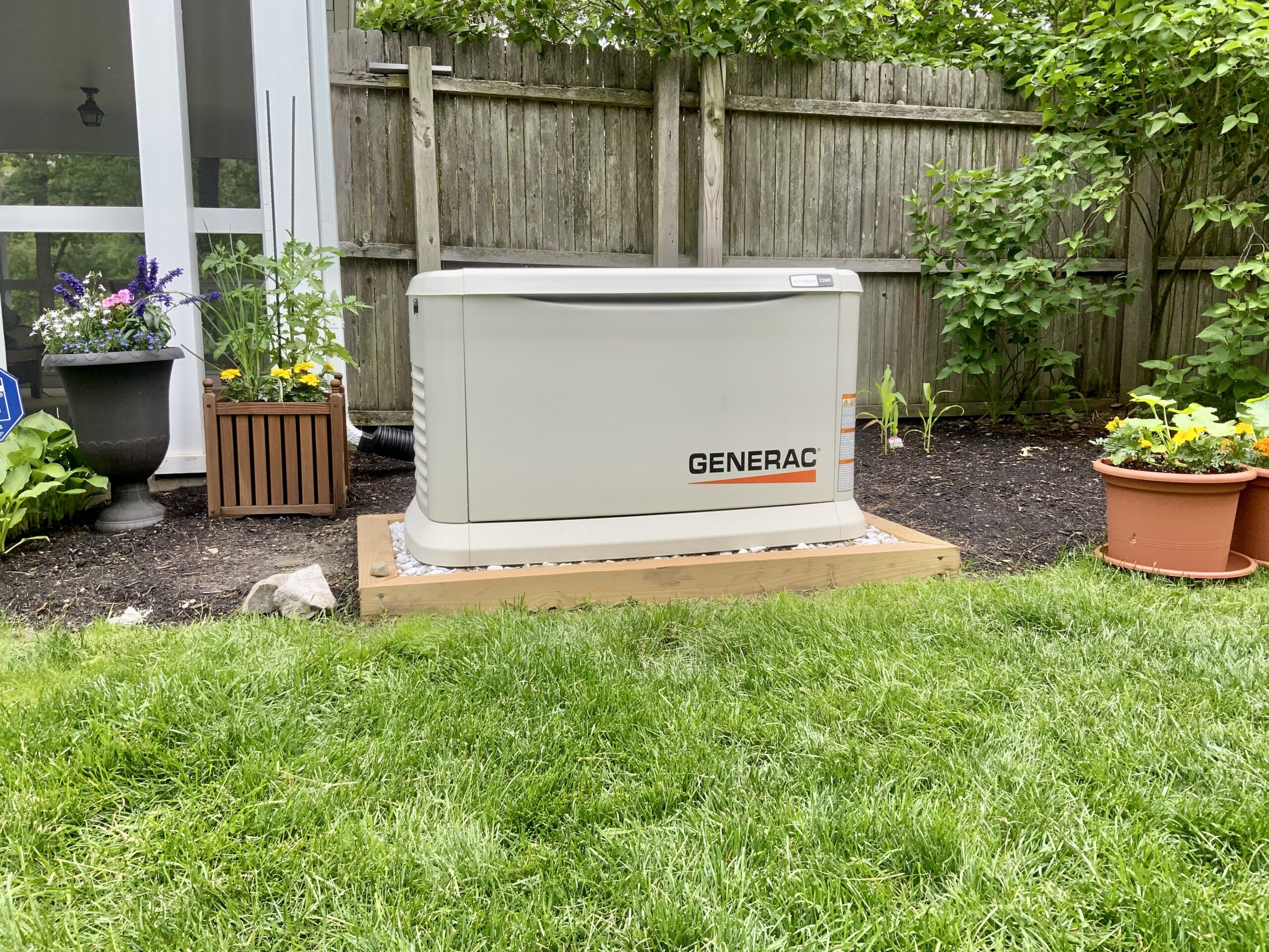 Standby generator installation at a Vermont home